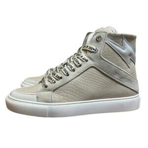 Zadig & Voltaire High Flash Sneakers Size 36 Blanc White Leather High Tops